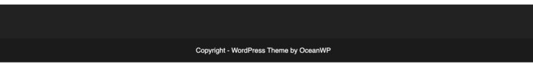 pied de page original de WordPress