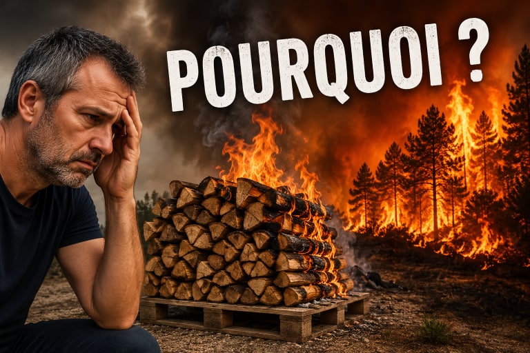 You are currently viewing Pourquoi ne récolte-t-on pas ce bois avant les incendies ? la question de pose tous les ans.